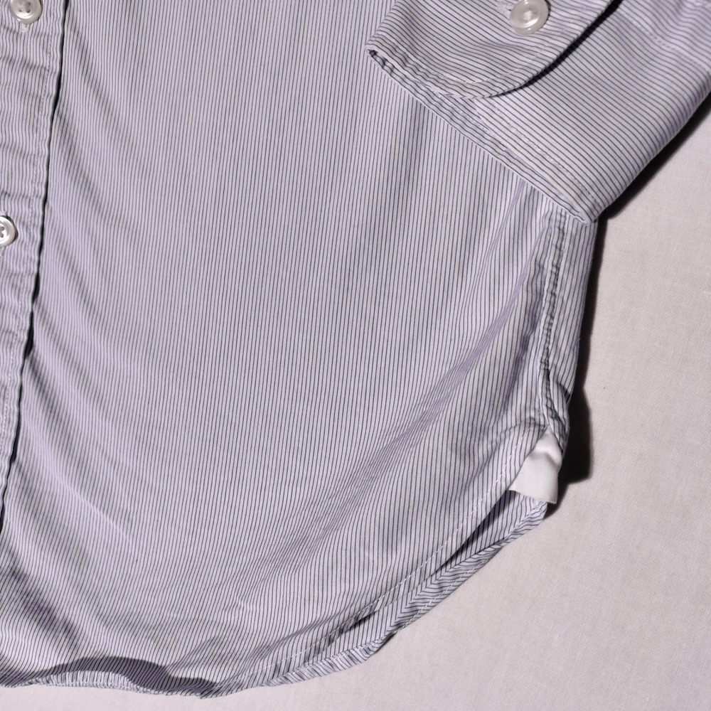 J Crew Ludlow Mens XS Blue Stripe Dress Shirt 120s 2 Ply Cotton Button Down - Picture 7 of 14